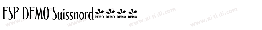 FSP DEMO Suissnord字体转换 FSP DEMO Suissnord字体转换